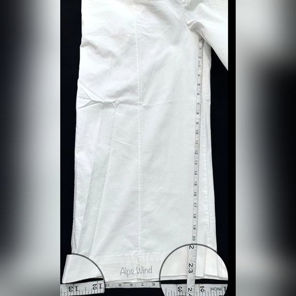 Ralph Lauren 16 White Cropped  Wide Leg Ankle Culotte Gaucho Palazzo Sailor - Picture 7 of 10
